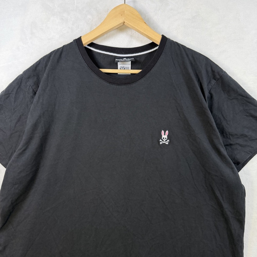 Psycho Bunny Mens Classic Crew Neck Tee Black Size L
